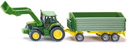 1:87 John Deere met frontlader en aanhanger