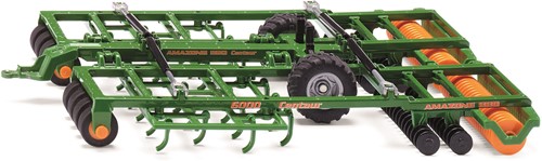 Siku Amazone Centaur speelgoed grondbewerkingsmachine voor tractoren 1:32 metaal/kunststof groen draaibare pakkerrollen inklapbaar frame trouw aan de originele lak