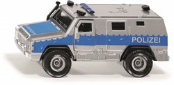 Siku Rheinmetall MAN Survivor R Politie-hulpverleningsvoertuig 1:50 metaal/kunststof zilver/blauw deuren kunnen open