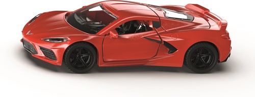 Siku Chevrolet Corvette Stingray speelgoedauto 1:50 metaal/plastic rood motokap en deuren kunnen open verwisselbare wielen