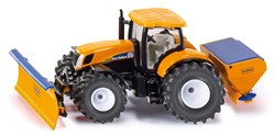1:50 New Holland tractor met sneeuwschuif en zoutstrooier