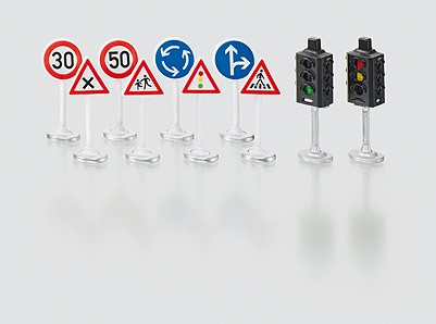 SIKU World - Set verkeersborden en -lichten