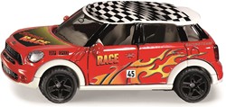 Siku Knutselset Style my MINI Countryman Race gelimiteerde oplage metaal/kunststof rood speelgoedauto incl. stickervel voor een individueel ontwerp