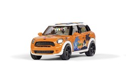 Siku knutselset Style my MINI Countryman Summer speelgoedauto metaal/kunststof oranje incl. stickervel voor individuele vormgeving deuren kunnen geopend worden