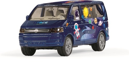 Siku knutselset Style my VW T5 Astronaut" speelgoedauto metaal/kunststof blauw incl. stickervel voor individuele vormgeving achterklep kan open"