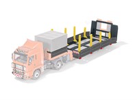 Siku Platform-accessoires voor de Control-dieplader 1:32 kunststof zwart inclusief palen platform en dekzeil voor Control-set: MAN-tractor met dieplader