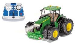 Siku John Deere 7290R Tractor inclusief controller groen metaal/kunststof 1:32 op afstand bestuurbaar via bluetooth-app verwijderbare dubbele banden