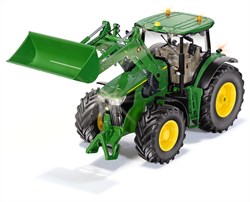 Siku John Deere 7310R Tractor met voorlader groen metaal/kunststof 1:32 op afstand bestuurbaar via bluetooth-app excl. controller