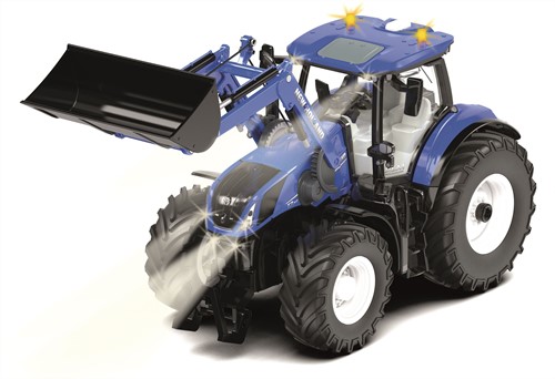 Siku New Holland T7.315 Tractor met voorlader blauw metaal/kunststof 1:32 op afstand bestuurbaar zonder controller besturing via app mogelijk