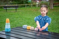 Tickit Silisoft Ster Vormige Stapelbekers (Aarde Kleuren) - Pk5-3