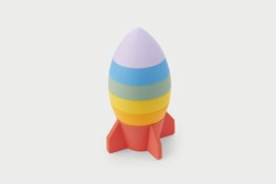 Tickit Silisoft Stapelbare Raket (Regenboog) - Pk6
