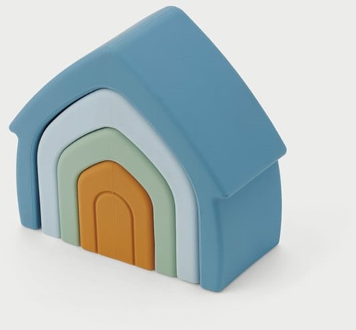 Tickit Silisoft Stapelbare Huizen (Neutrale Kleuren) - Pk4