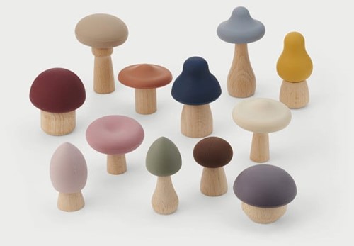 Tickit Silisoft Paddenstoelen Set (Aarde Kleuren)- Pk12