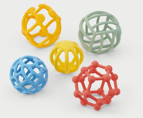 Tickit Silisoft Flexibele Ballen (Regenboog) - Pk5