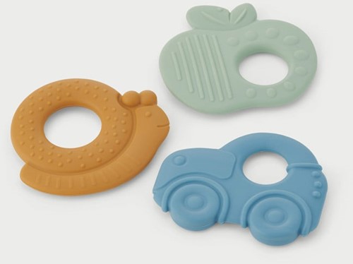 Tickit Silisoft Sensorische Bijtspeelgoed (Neutrale Kleuren) - Pk3