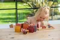 Tickit Silisoft Dorp Blokken (Aarde Kleuren) - Pk16-2