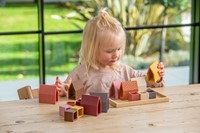 Tickit Silisoft Dorp Blokken (Aarde Kleuren) - Pk16-3