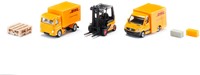 Siku DHL logistiek geschenkset inclusief vrachtwagen heftruck bezorgwagen pallets en pakketten metaal/kunststof geel bewegende onderdelen-3