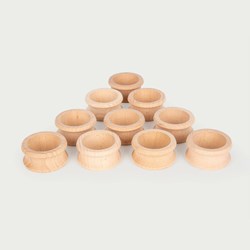 Tickit Natuurlijke Houten Servetringen