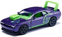 Siku Dodge Challenger SRT Hellcat Custom speelgoedauto metaal/kunststof pruimblauw deuren die open kunnen luxe lakwerk gedetailleerd ontwerp trekhaak-3
