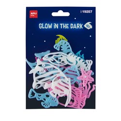 APLI - Glow In The Dark Stickers Vissen 12 Stuks