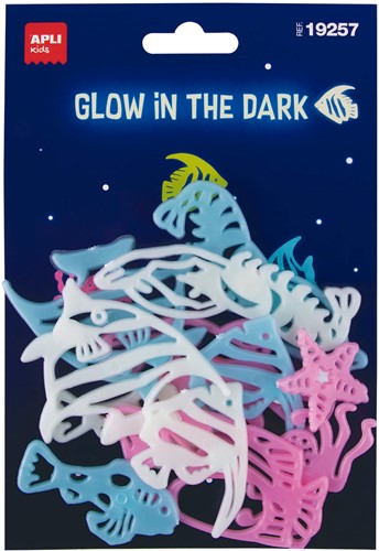 APLI - Glow In The Dark Stickers Vissen 12 Stuks