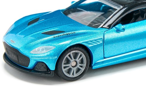 Siku Aston Martin DBS Superleggera speelgoedauto metaal/plastic blauw deuren kunnen open sportvelgen met rubberen banden-3