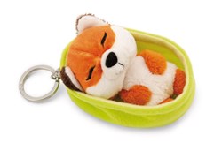 NICI - Sleutelhanger Sleeping Pets vos 8cm mand groen GROEN