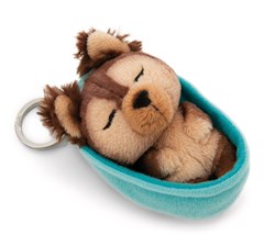 NICI - Sleutelhanger Sleeping Pets dog yorkshire terrier 8cm mand lichtblauw GROEN