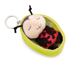 NICI - Sleutelhanger Sleeping Pets lieveheersbeestje 8cm mand groenGROEN