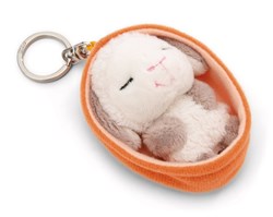 NICI - Sleutelhanger Sleeping Pets lam 8cm mand abrikoos GROEN