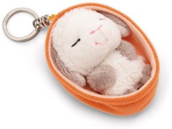 NICI - Sleutelhanger Sleeping Pets lam 8cm mand abrikoos GROEN