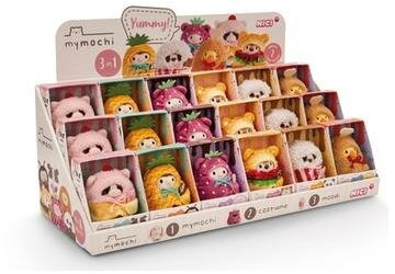 NICI - Assortiment knuffel mymochi 8cm in geschenkverpakking 3-delig 18st in display 56x25x28,5cm