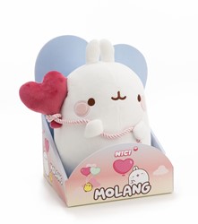 NICI - Knuffel MOLANG met hartvormige ballon 24cm in geschenkverpakking