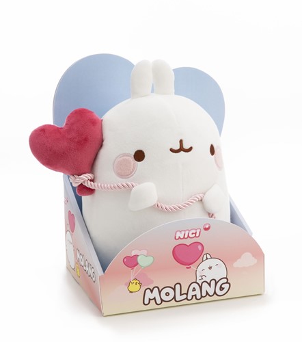 NICI - Knuffel MOLANG met hartvormige ballon 24cm in geschenkverpakking