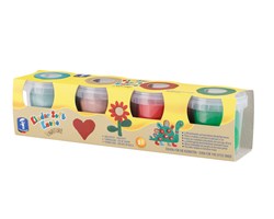 Kinder Soft Klei Aarde Kleuren 4x150g