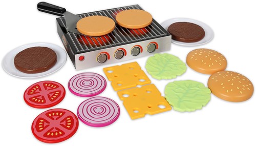 Popular Playthings - Magnetische Build & Grill Burger Set-2