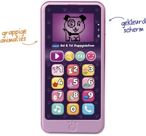 Vtech - Bel & Tel Puppytelefoon Roze-2