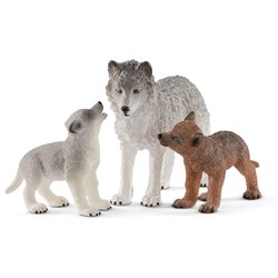 Schleich Wild Life Moederwolf met welpen