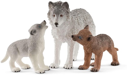 Schleich Wild Life Moederwolf met welpen