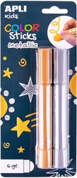 APLI - Verfsticks 6G Metallic Goud & Zilver 6 stuks