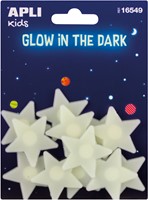 APLI - Stickers Glow In The Dark Kleine Ster 12 stuks