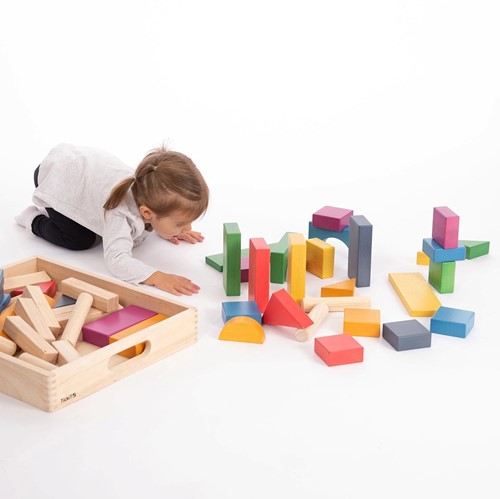 Tickit Regenboog Houten Jumbo Blokkenset-3