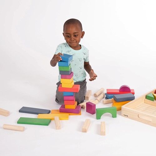 Tickit Regenboog Houten Jumbo Blokkenset-2