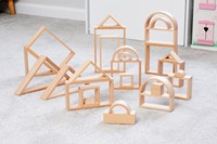 Tickit Natuurlijke Houten Architect Set-2
