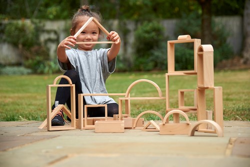 Tickit Natuurlijke Houten Architect Set-3