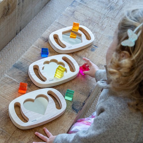 Tickit Gemakkelijk Vast te Houden Vorm Spiegelpanleen-3