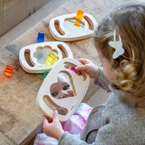 Tickit Gemakkelijk Vast te Houden Vorm Spiegelpanleen-2