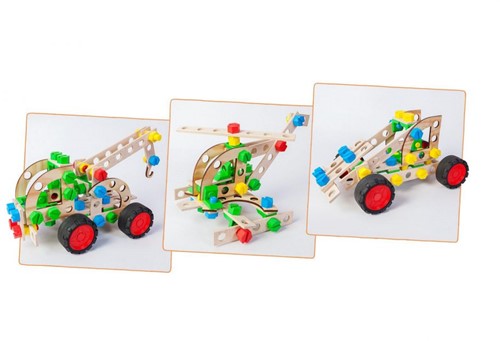 Constructor Junior - 3×1 – Pull Truck - 102pcs-3