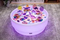 Tickit Lage Ronde Sensorische Ontdekkings Tafel Met Sfeerverlichting-3